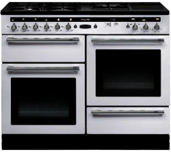 RANGEMASTER  Hi-LITE 110 Dual Fuel Range Cooker - White & Chrome